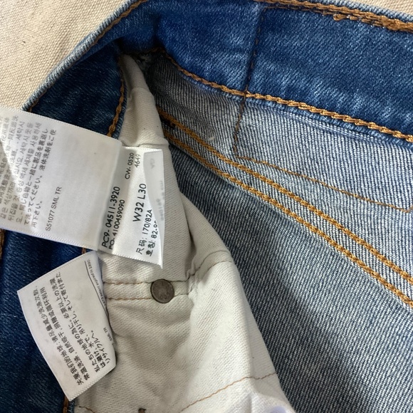 Levis 511 32x30 Men's Denim Jeans - Blue (564970067) - Picture 4 of 8